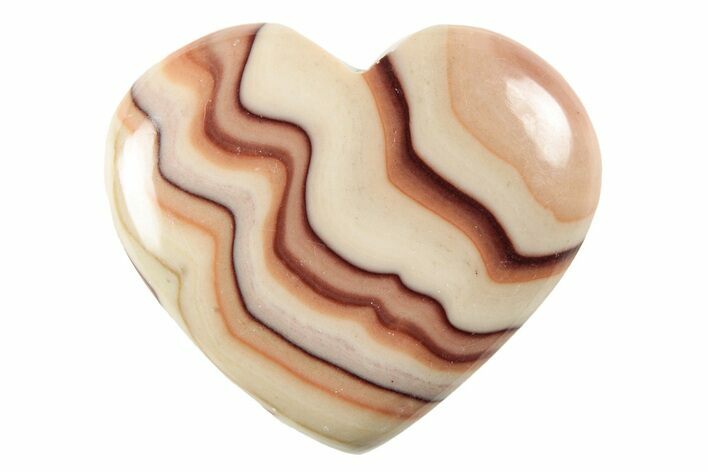 Polished Rolling Hills Dolomite Heart - Mexico #341958